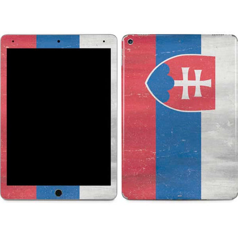 Slovakia Flag Distressed iPad Skins